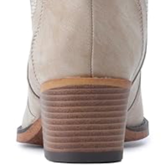 Cowboy Boots For Women Western Cowgirl Boots with Chunky Heel Mid Calf Snip Toe - Picture 6 of 11
